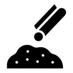 cocaine powder glyph icon for stimulant drug abuse