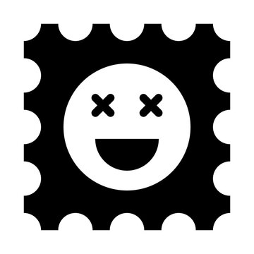 lsd drug glyph icon for psychedelic hallucinogen abuse