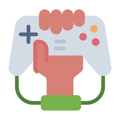 game controller flat icon for gaming addiction