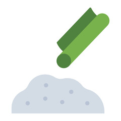 cocaine powder flat icon for stimulant drug abuse