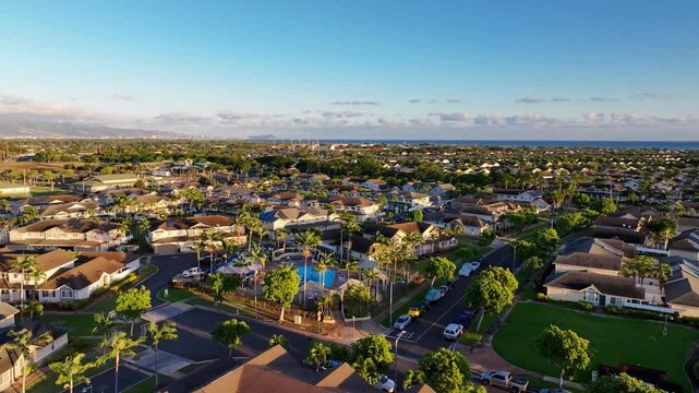 Sunset Spinnaker Swimming Pool in Ewa Beach with Diamond Head
