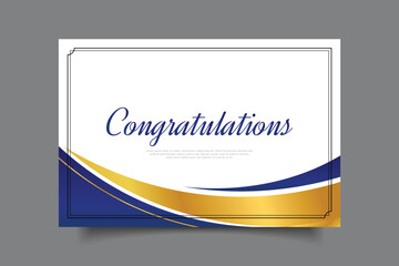 congratulation greeting card template design
