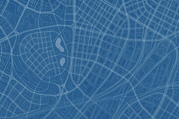 Technical Blueprint Urban Planning City Zoning Layout Map