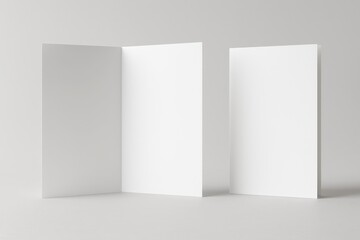 Vertical Bifold Brochure Mockup Template Blank Paper Fold Ad