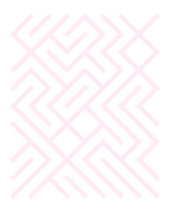 Abstract geometric pattern featuring light pink lines forming a maze-like design.