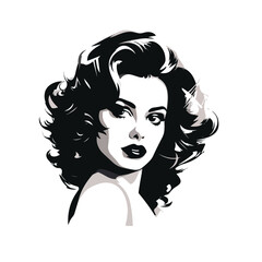 Fototapeta premium Elegant Pretty Woman Icon Vector Illustration for Professional Designs