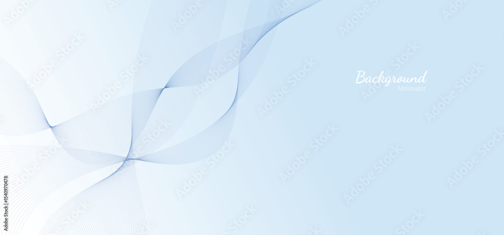 Poster abstract line wave background blue color. vector design element for banner, cover and pattern