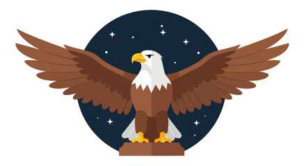 Fototapeta premium USA Independence Majestic Bald Eagle, State & Federal Symbol