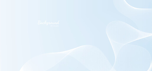 Abstract line wave background blue color. Vector design element for banner, cover and pattern