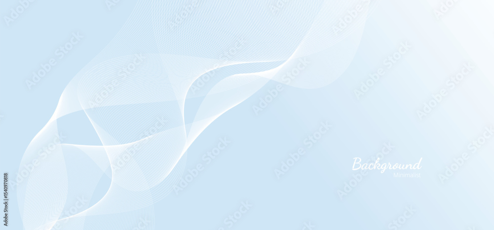 Aufkleber abstract line wave background blue color. vector design element for banner, cover and pattern