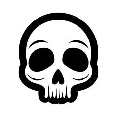 Goofy skull illustration comical bone structure Halloween vector for costumes party flyers and humorous horror themes