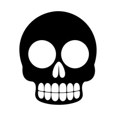Playful cartoon skull vector whimsical bone design for Halloween merch kid-friendly horror themes and comedy branding