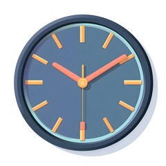 Elegant Contemporary Wall Clock Vector Illustration for Time Management Concepts