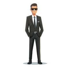 Obraz premium Professional Businessman Avatar for Business Design Projects in Vector Format