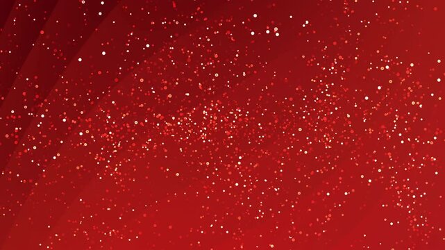 Red sparkly background with scattered glitter, perfect for festive designs, holiday invitations, glamorous party posters, and luxurious branding projects.