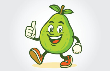 Guava Mascot Cartoon Character Logo Template