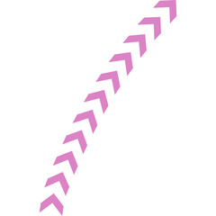Abstract Curved and Wavy Dotted Shape Chevron Arrow Directional Element