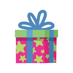 Colorful gift box design. Vector