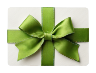 Festive green ribbon gift wrap home product indoor celebratory theme cut out png