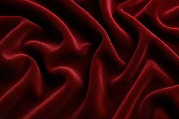 Obraz premium Luxurious red velvet fabric texture with rich color and sophisticated material finish