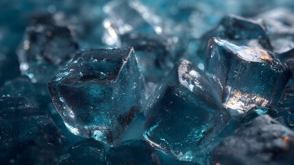 High Resolution Macro Photo of Crystal Clear Ice Cubes with Realistic Texture and Lighting – Perfect for Beverage Advertising and Cool-Themed Designs.