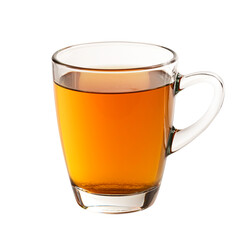 Glass of tea cup isolated on white background.