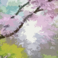 Various oil paintings, flower parks, plum blossom scenery, spotted deer waterfalls, elephants, streams