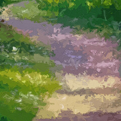 Various oil paintings, flower parks, plum blossom scenery, spotted deer waterfalls, elephants, streams