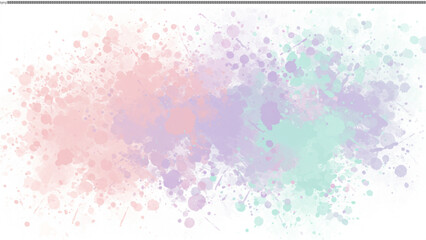 Pastel Color Splatter Background Soft Pink, Purple, and Mint Green Watercolor Texture