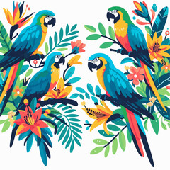 Obraz premium brazilian parrot vector illustration