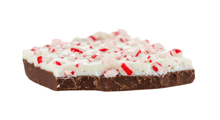 Closeup of a Peppermint White Chocolate Candy Bar