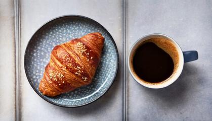 Croissant and Coffee