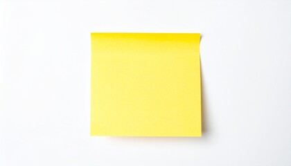 Yellow sticky note isolated on white background