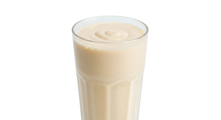 Creamy Swirled Smoothie in Tall Glass Refreshing and Delicious Drink