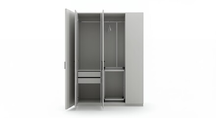 Gray modern wardrobe interior design