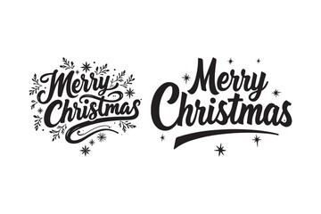 Festive Christmas Typography Silhouette Pack