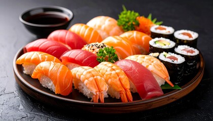 Assorted sushi platter