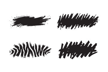 Abstract Paint Brush Stroke Vectors