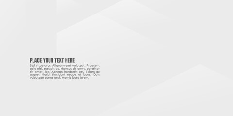 Abstract vector background with space for text in a modern business design. White abstract background with some grey geometric shapes and text