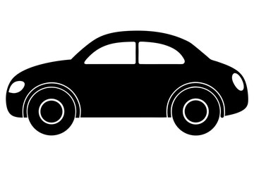 Fototapeta premium Black Silhouette Simple Toy Car Graphic vehicle automobile