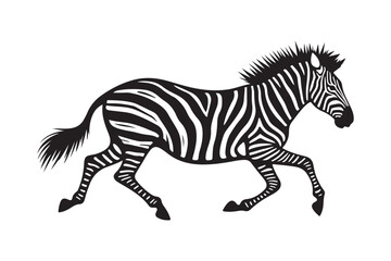 Grungy Brush Strokes and Running Zebra Silhouette Pack