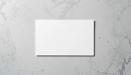 Blank white business card mockup on a textured gray marble background ideal for branding stationery design presentation and marketing projects showcasing a clean minimalist aesthetic
