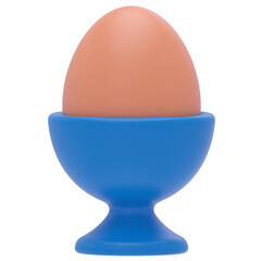 Egg Stand 3d render icon in cartoon plastic style minimal isolated on transparent white background	
