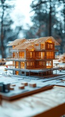 Background Image of Architects Office Showing Three Dimensional Building Modelling With Ai Driven Inspection Tools for Newly Constructed Residential Developments