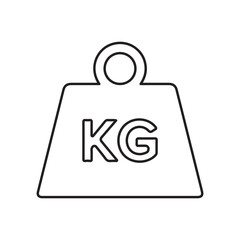Fototapeta premium kilogram line icon