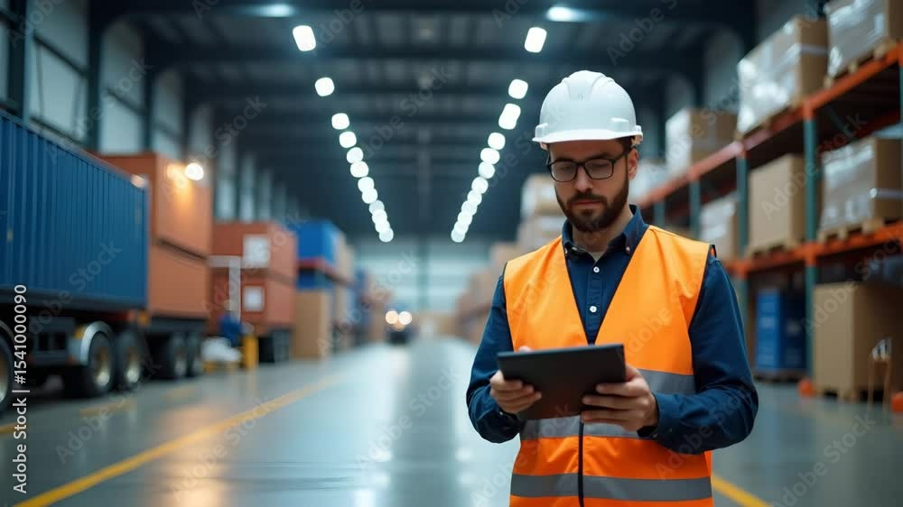 Poster logistics manager analyzing customs tariffs and procurement costs in china - inbound container coord