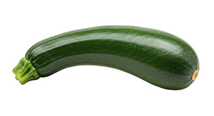 Fresh dark green zucchini with textured skin and a ribbed stem end
