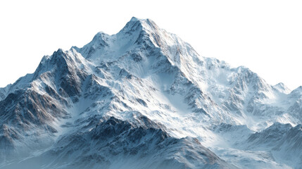 Obraz premium Mighty mountain summit snow-capped peaks nature landscape winter wonderland aerial majestic beauty cut out png