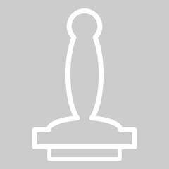 Outline rubber stamp icon for approval processes.