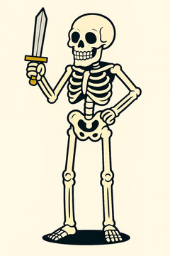 skeleton with a sword